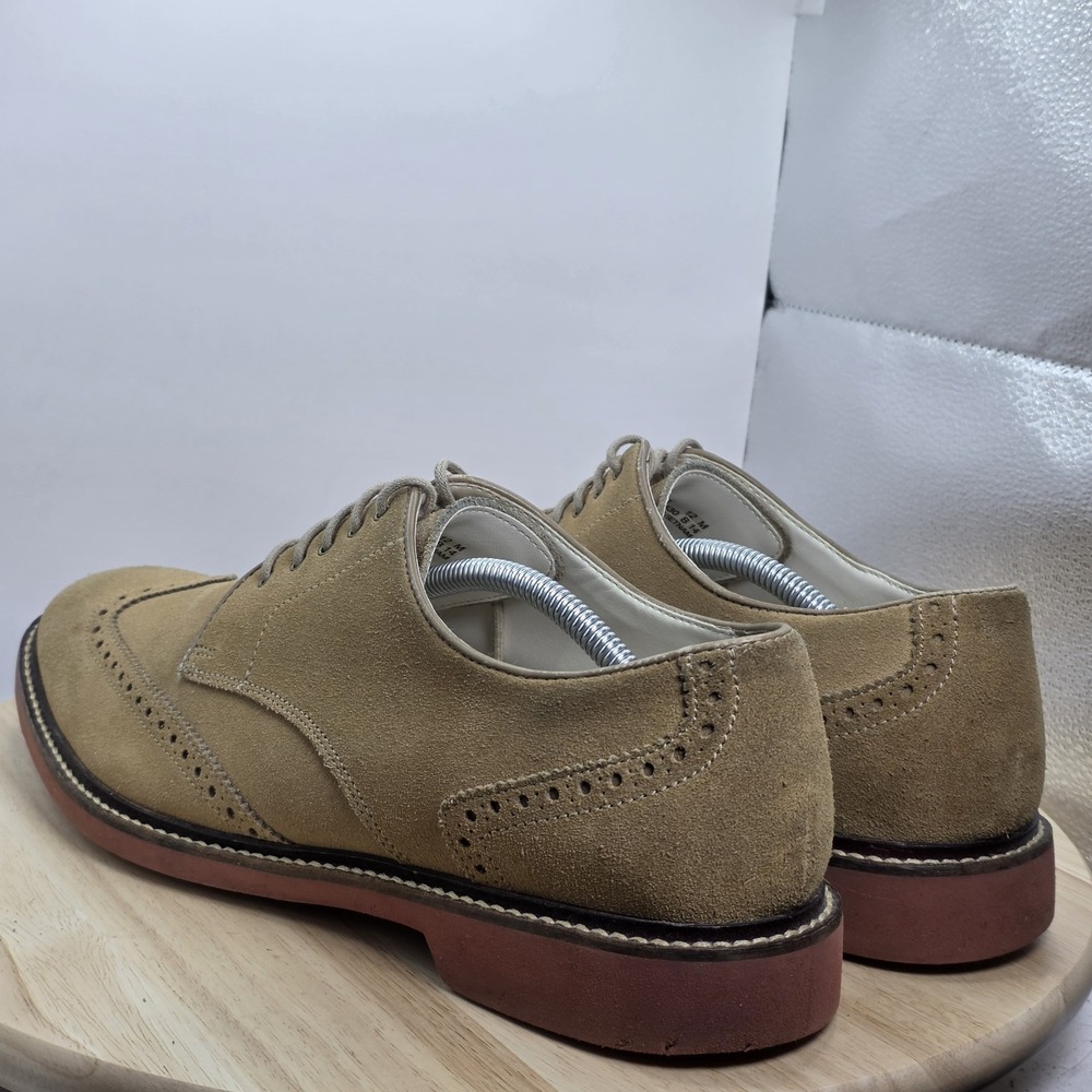 Men's Size 12 M - Cole Haan Beige Tan Wingtip Derby Franklin Shoes Oxford C11430 - Picture 7 of 9